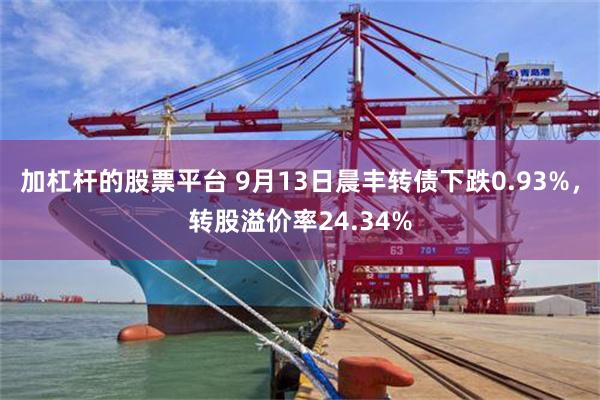 加杠杆的股票平台 9月13日晨丰转债下跌0.93%，转股溢价率24.34%