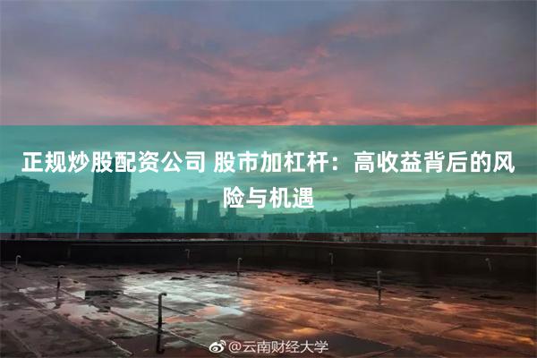 正规炒股配资公司 股市加杠杆：高收益背后的风险与机遇